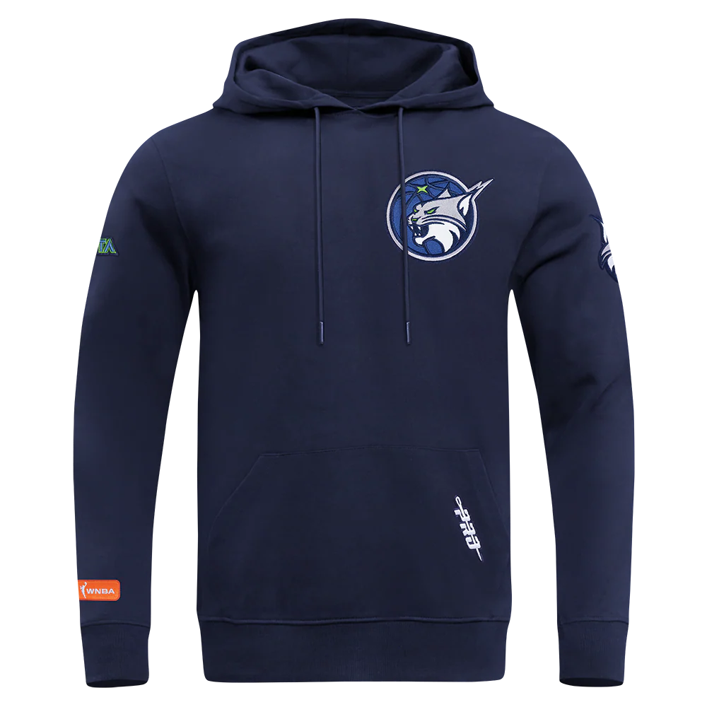 WNBA MINNESOTA LYNX CLASSIC CHENILLE MEN'S DOUBLE KNIT PULLOVER HOODIE (MIDNIGHT NAVY)