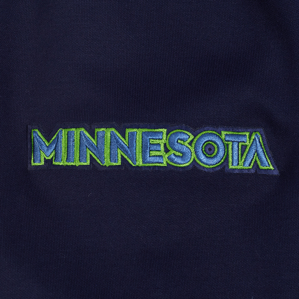WNBA MINNESOTA LYNX CLASSIC CHENILLE MEN'S DOUBLE KNIT PULLOVER HOODIE (MIDNIGHT NAVY) - Image 7