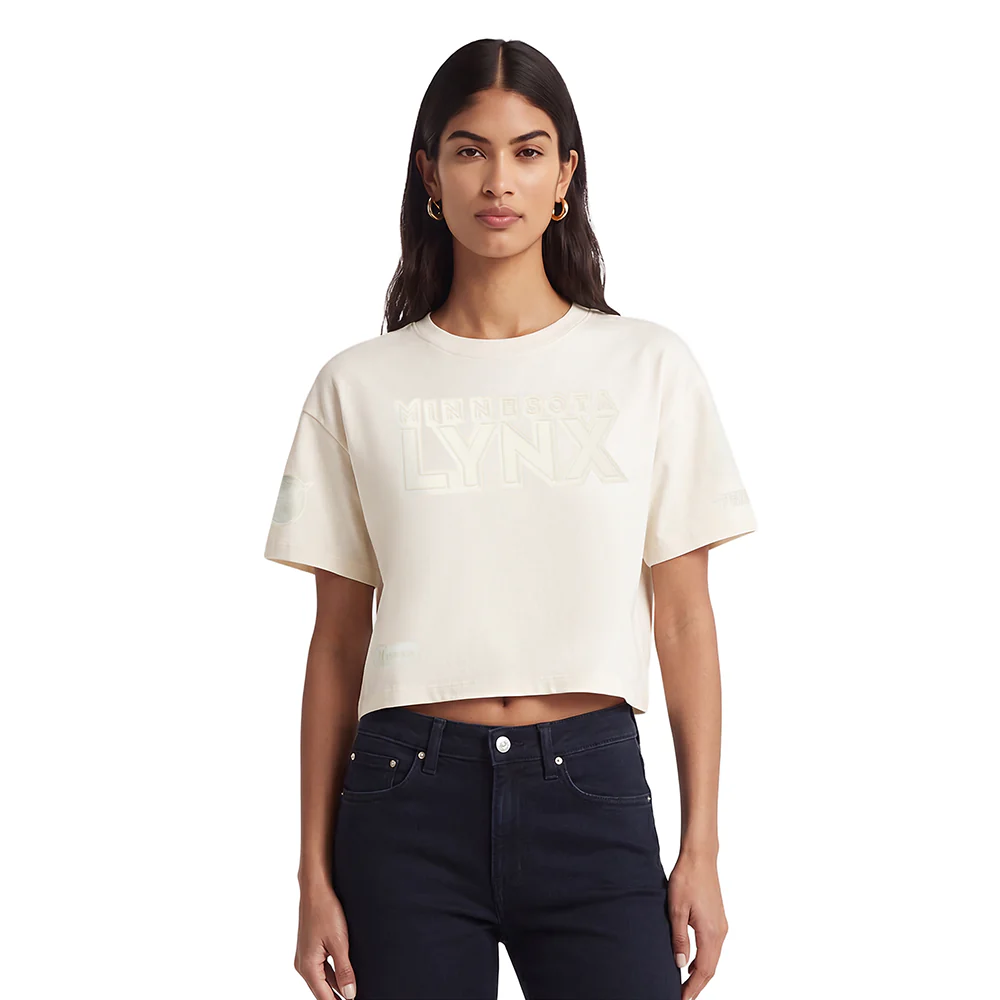 WNBA MINNESOTA LYNX NEUTRAL WOMEN'S SJ BOXY TEE (EGGSHELL)