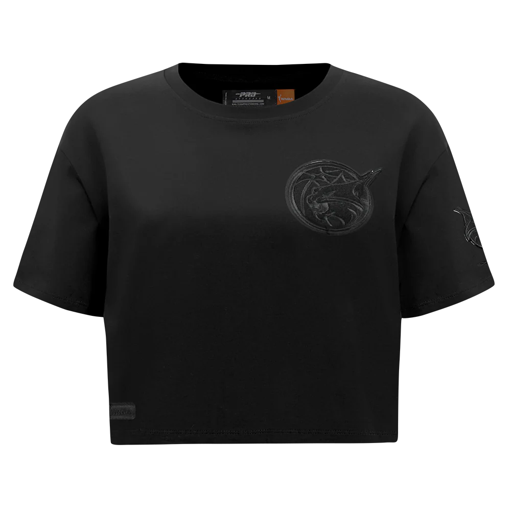 WNBA MINNESOTA LYNX TRIPLE BLACK WOMEN'S SINGLE JERSEY BOXY TEE (BLACK) - Image 3