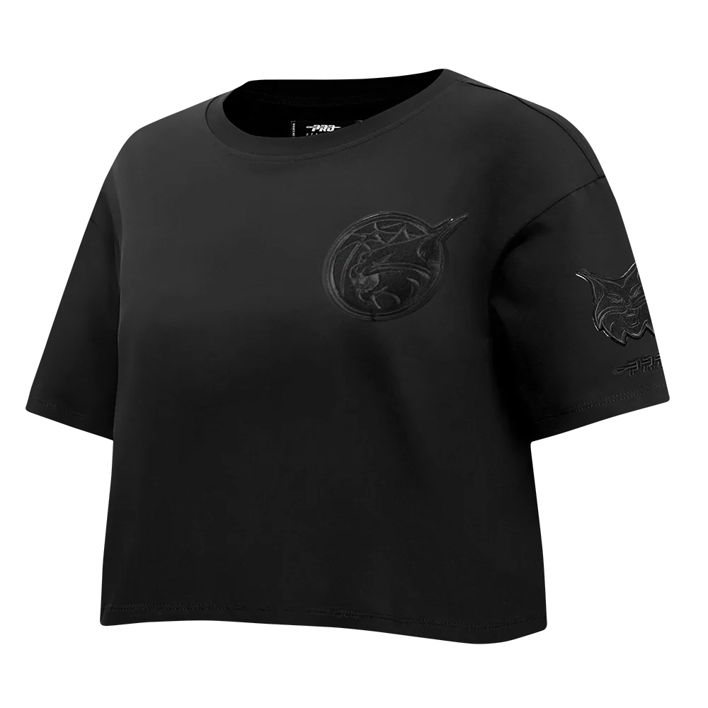 WNBA MINNESOTA LYNX TRIPLE BLACK WOMEN'S SINGLE JERSEY BOXY TEE (BLACK) - Image 4