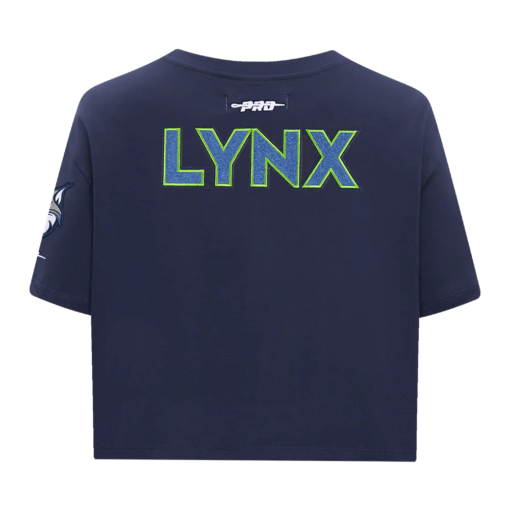WNBA MINNESOTA LYNX CLASSIC ESSENTIALS WOMEN'S SINGLE JERSEY BOXY TEE (MIDNIGHT NAVY) - Image 5