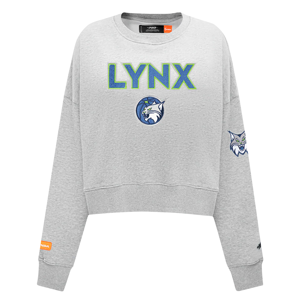 WNBA MINNESOTA LYNX CLASSIC ESSENTIALS WOMEN'S FLEECE CREWNECK (HEATHER GREY)