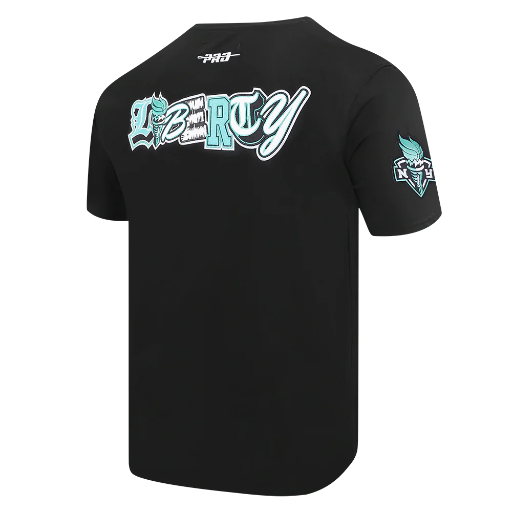 WNBA NEW YORK LIBERTY CITY RANSOM MEN'S SINGLE JERSEY TEE (BLACK) - Image 4