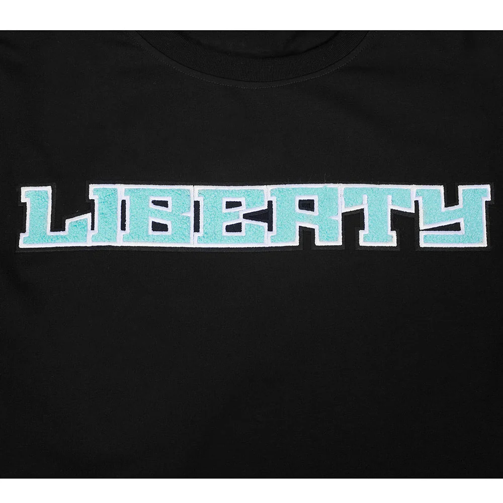 WNBA NEW YORK LIBERTY CLASSIC CHENILLE MEN'S SINGLE JERSEY TEE (BLACK) - Image 8