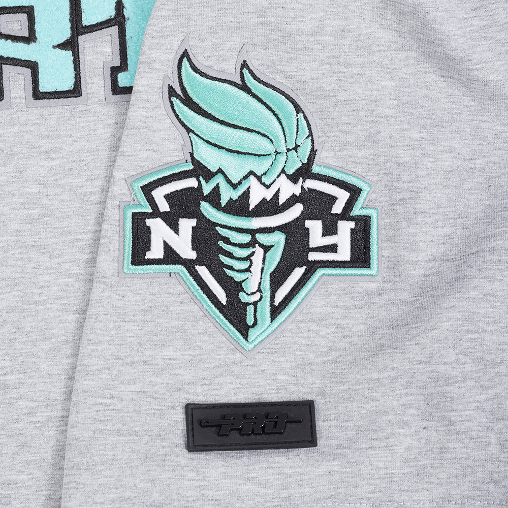 WNBA NEW YORK LIBERTY CLASSIC CHENILLE MEN'S SJ TEE (HEATHER GREY) - Image 7