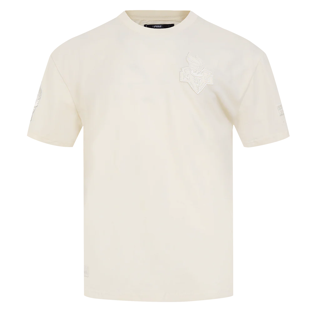 WNBA NEW YORK LIBERTY NEUTRAL MEN'S COTTON JERSEY DROP SHOULDER TEE (EGGSHELL) - Image 3