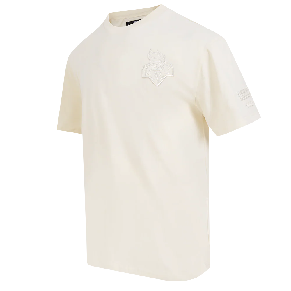 WNBA NEW YORK LIBERTY NEUTRAL MEN'S COTTON JERSEY DROP SHOULDER TEE (EGGSHELL) - Image 4