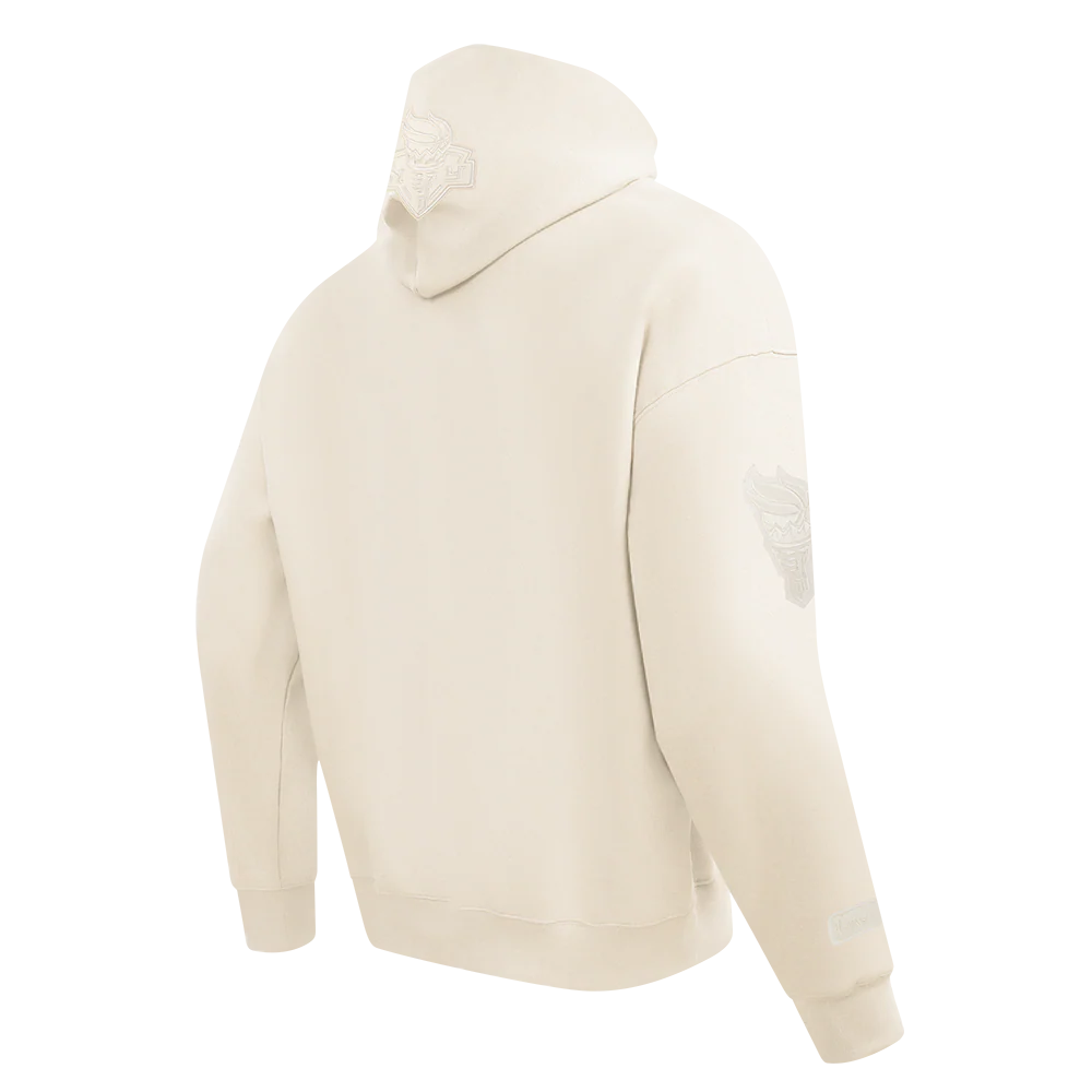 WNBA 	NEW YORK LIBERTY NEUTRAL MEN'S DROP SHOULDER FLEECE PULLOVER HOODIE (EGGSHELL) - Image 6