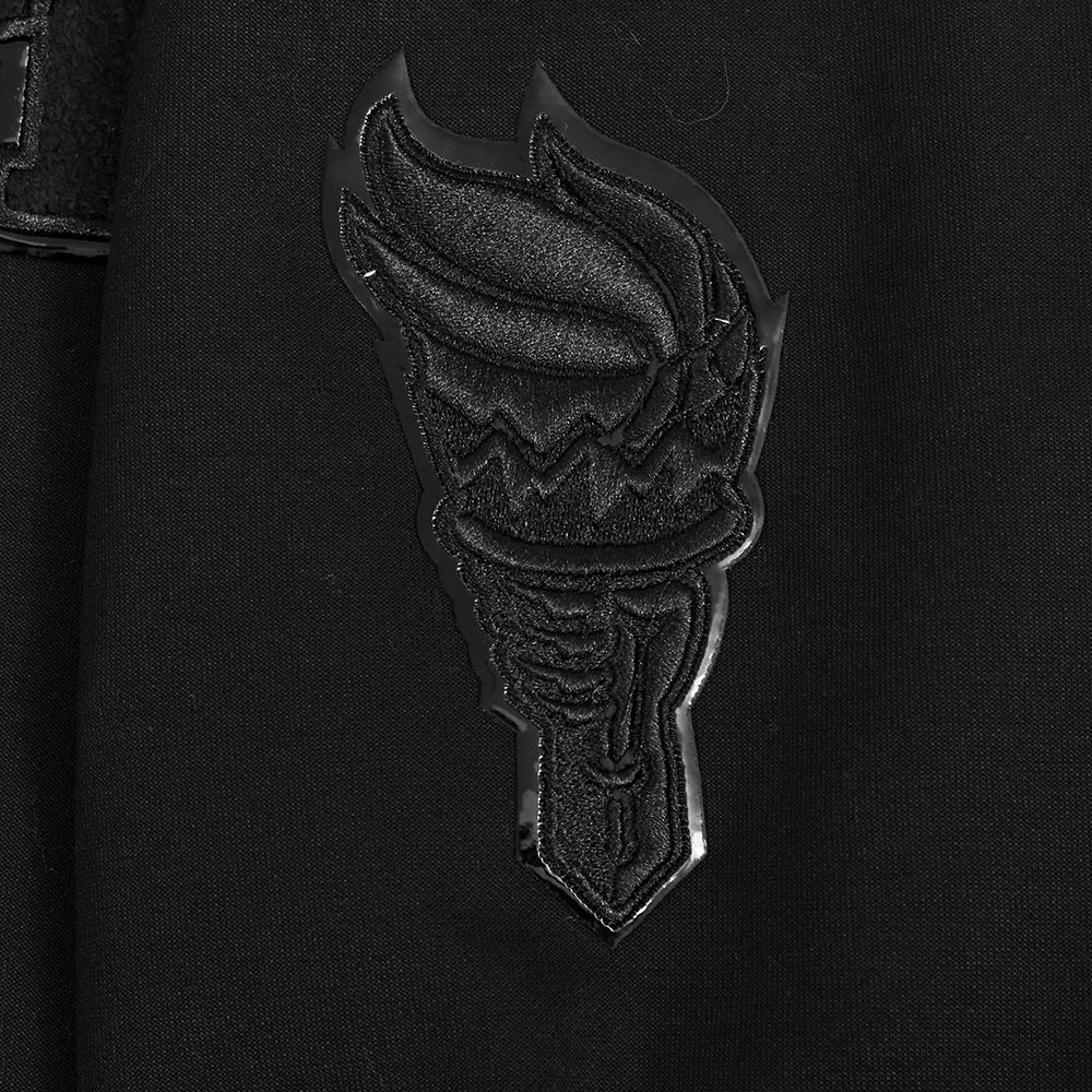 WNBA NEW YORK LIBERTY TRIPLE BLACK MEN'S DOUBLE KNIT PULLOVER HOODIE (BLACK) - Image 6