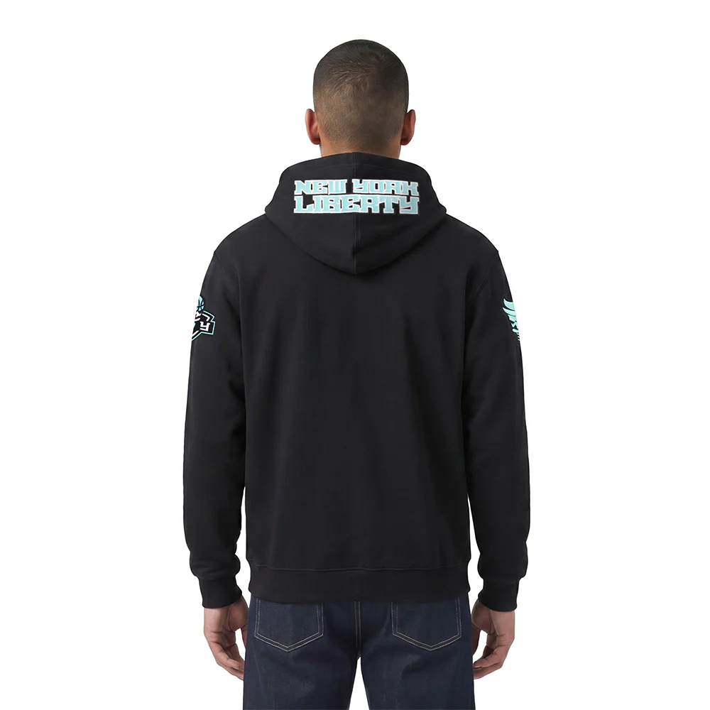 WNBA NEW YORK LIBERTY BREANNA STEWART #30 CLASSIC PLAYER NAME AND NUMBER MEN'S FLEECE PULLOVER HOODIE  (BLACK) - Image 2