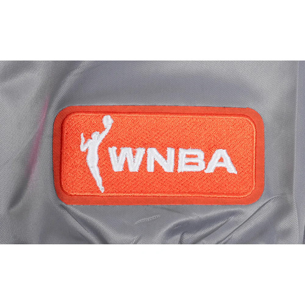 WNBA  NEW YORK LIBERTY CLASSIC CHENILLE MEN'S SATIN JACKET (GRAY) - Image 9
