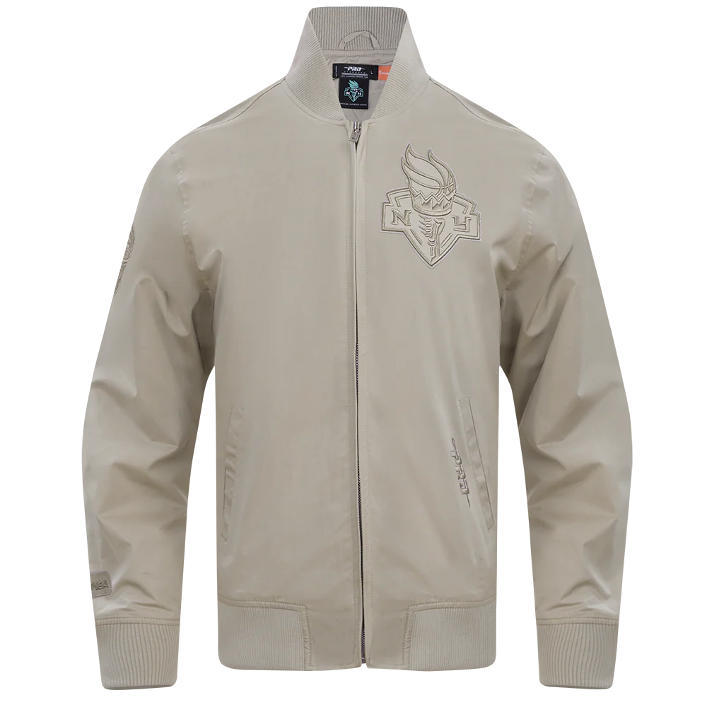 WNBA NEW YORK LIBERTY NEUTRAL MEN'S TWILL JACKET (TAUPE)