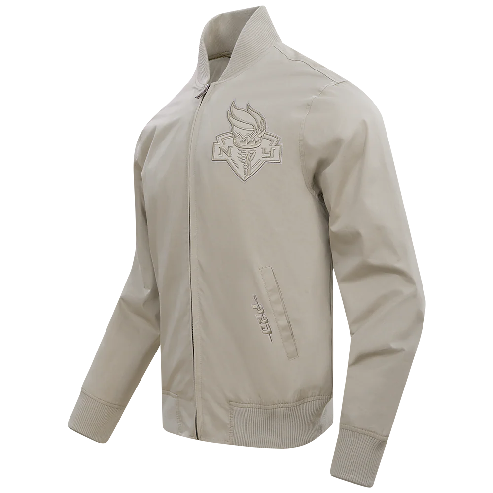 WNBA NEW YORK LIBERTY NEUTRAL MEN'S TWILL JACKET (TAUPE) - Image 2