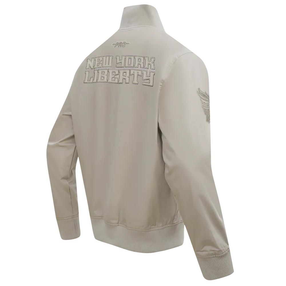 WNBA NEW YORK LIBERTY NEUTRAL MEN'S TWILL JACKET (TAUPE) - Image 4