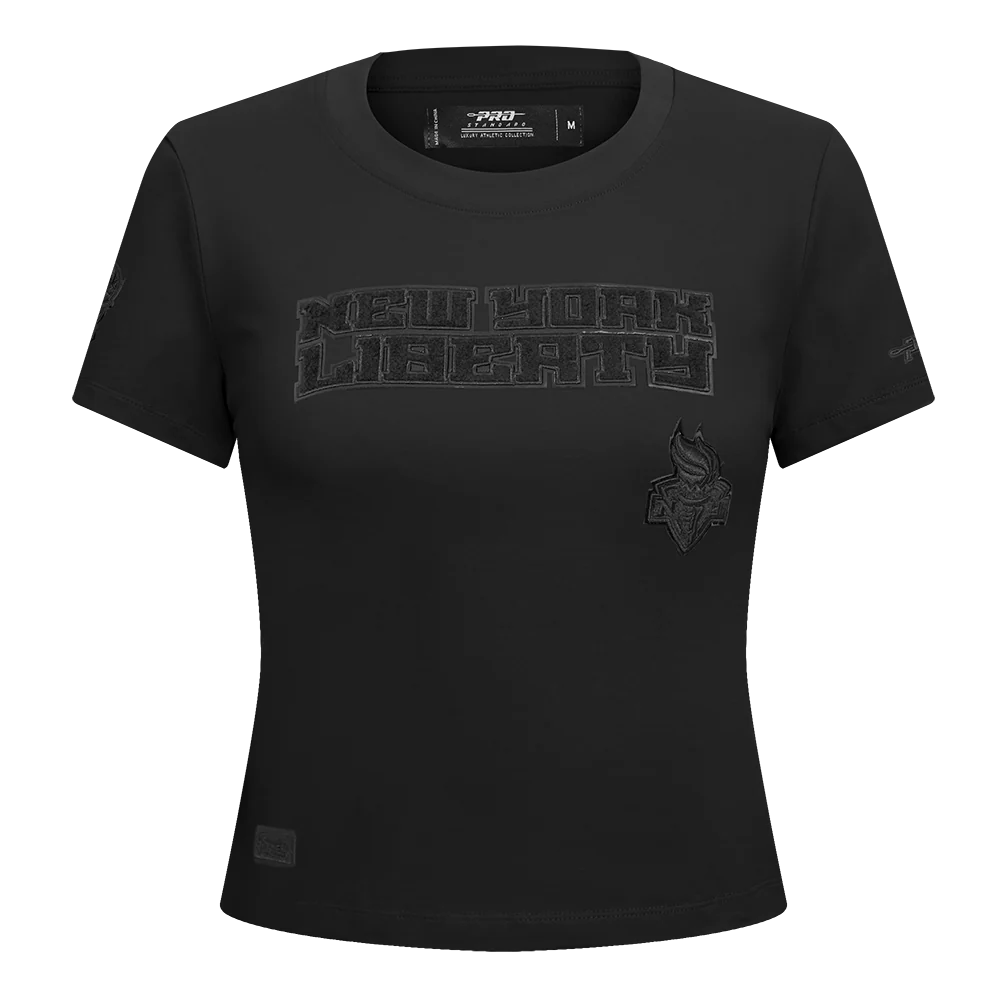 WNBA NEW YORK LIBERTY TRIPLE BLACK WOMEN'S SS SLIM FIT TEE (BLACK)
