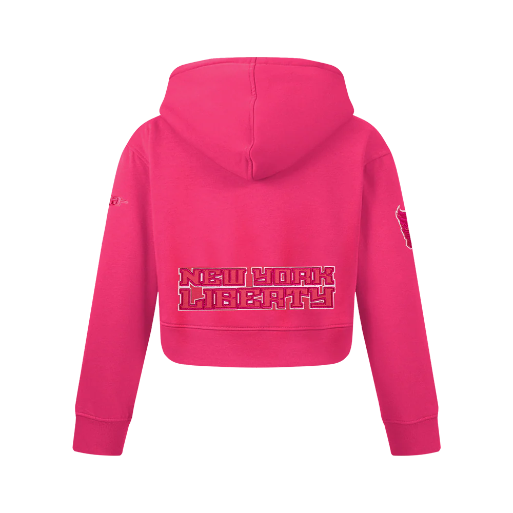 WNBA NEW YORK LIBERTY CLASSIC TRIPLE PINK BIG GIRLS FLC PO HOODIE (BEETROOT PURPLE) - Image 3