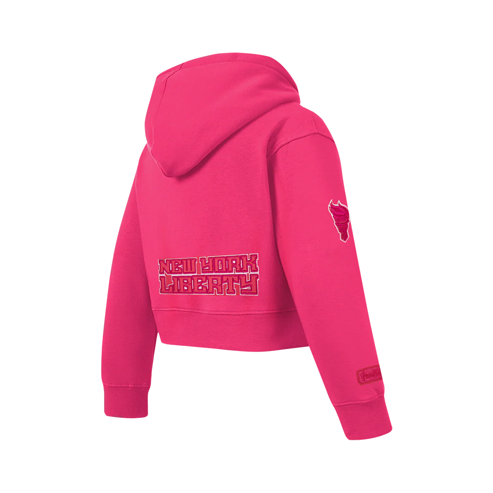 WNBA NEW YORK LIBERTY CLASSIC TRIPLE PINK BIG GIRLS FLC PO HOODIE (BEETROOT PURPLE) - Image 4