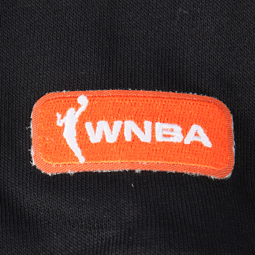 WNBA NEW YORK LIBERTY RETRO CLASSICS WOMEN'S RIB FLEECE CROPPED PULLOVER HOODIE (BLACK) - Image 7
