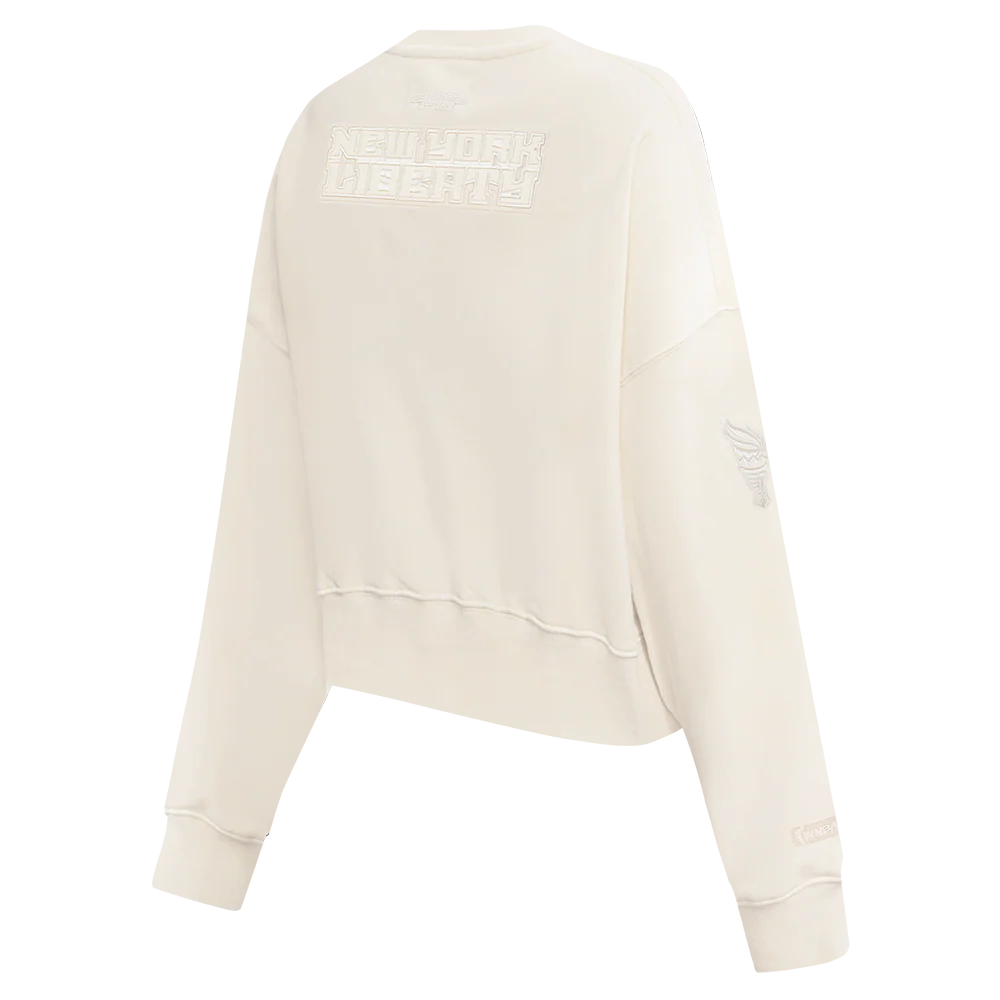 WNBA NEW YORK LIBERTY NEUTRAL WOMEN'S CREWNECK SWEATSHIRT (EGGSHELL) - Image 6