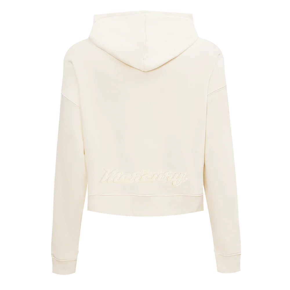 WNBA PHOENIX MERCURY NEUTRAL WOMEN'S CROPPED FLC PO HOODIE (EGGSHELL) - Image 3