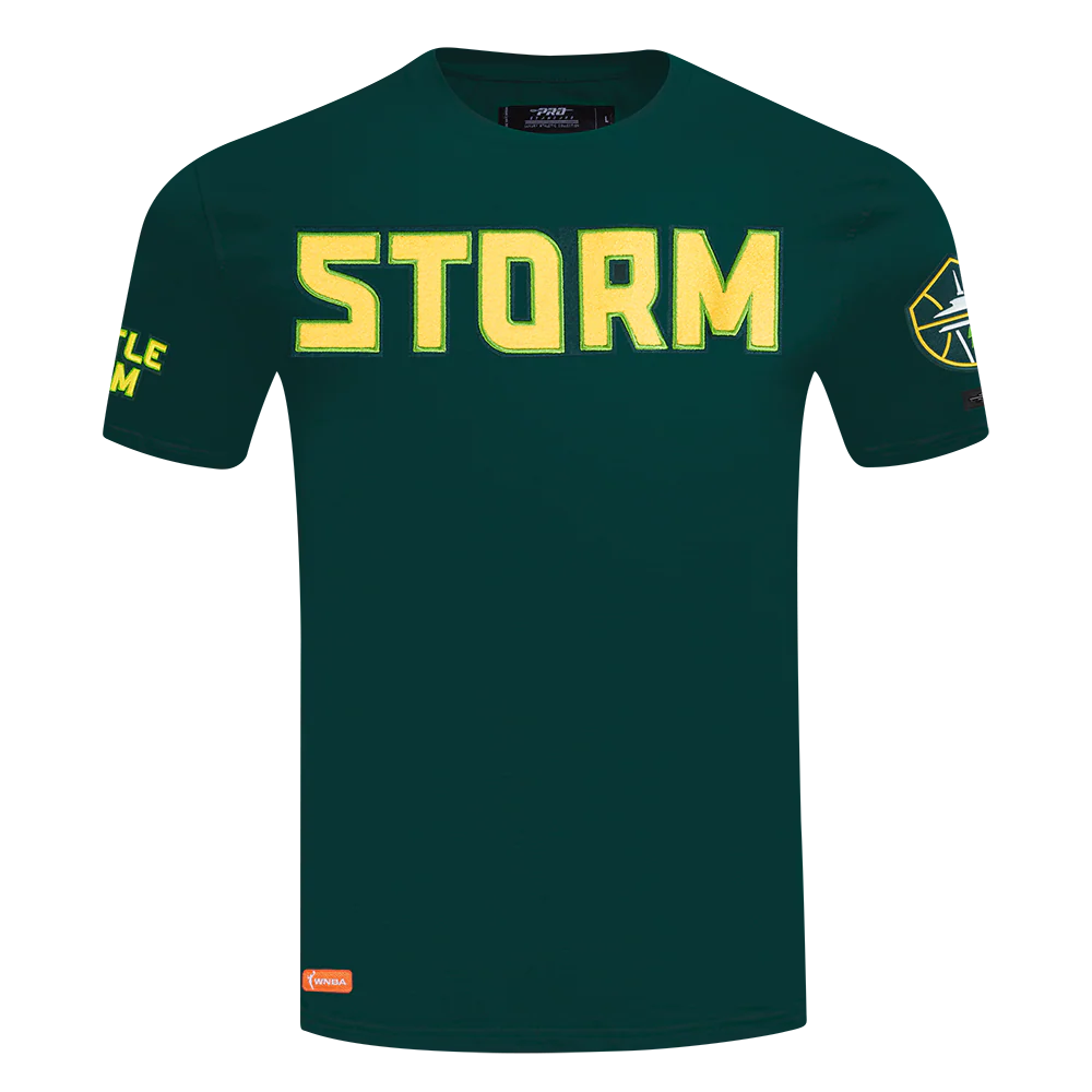 WNBA SEATTLE STORM CLASSIC CHENILLE MEN'S SJ TEE (FOREST GREEN)