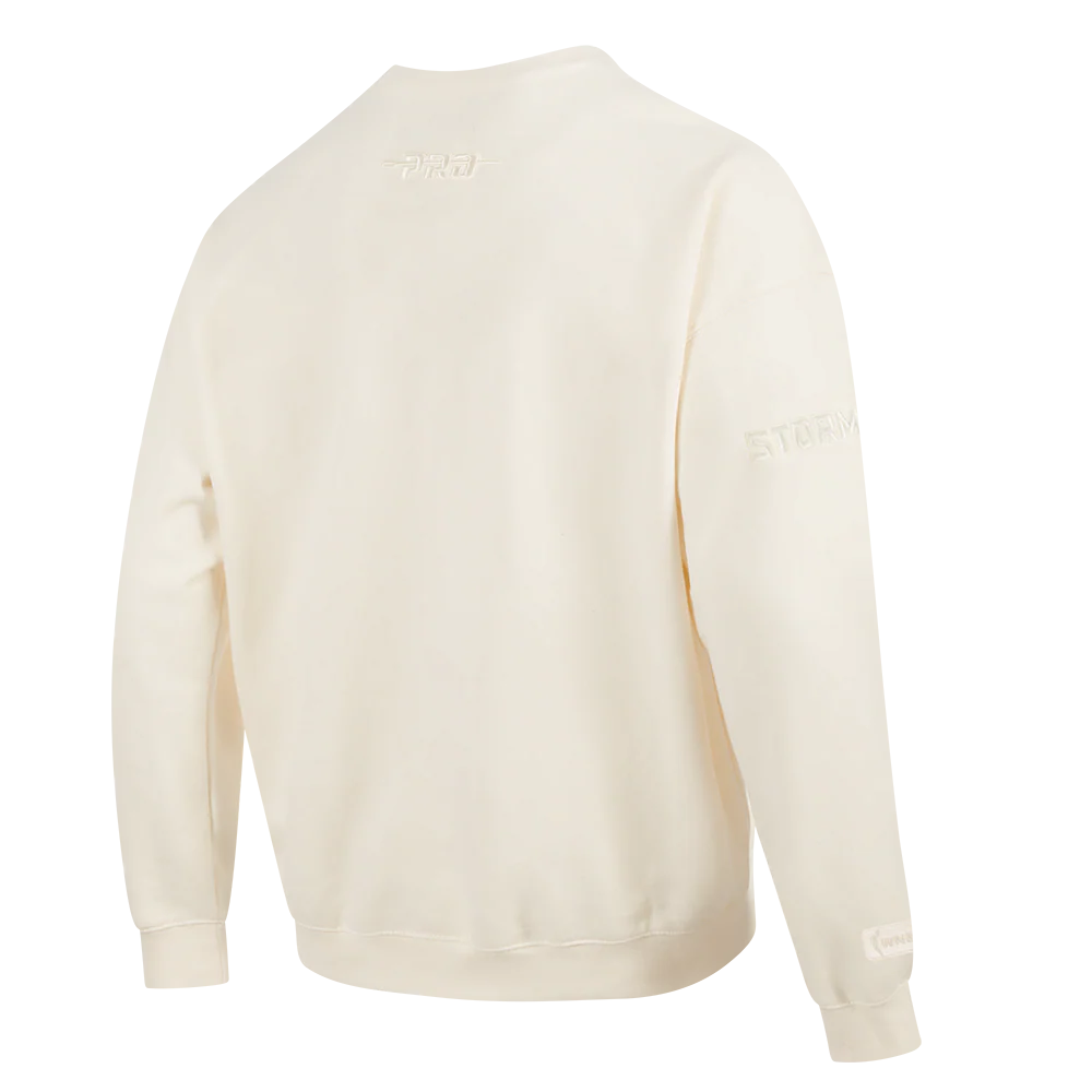WNBA SEATTLE STORM NEUTRAL MEN'S DROP SHOULDER FLC CREWNECK (EGGSHELL) - Image 6