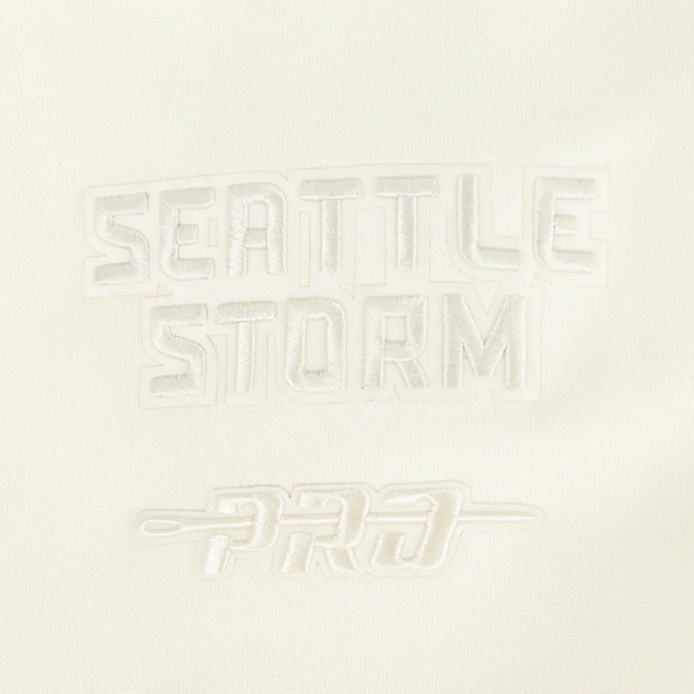 WNBA SEATTLE STORM NEUTRAL MEN'S DROP SHOULDER FLC CREWNECK (EGGSHELL) - Image 8