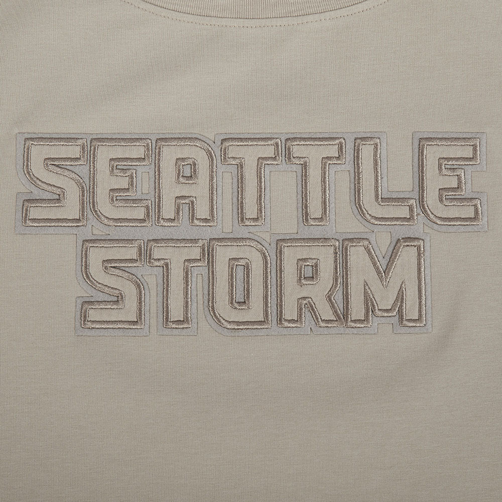 WNBA SEATTLE STORM NEUTRAL WOMEN'S SJ BOXY TEE (TAUPE) - Image 7