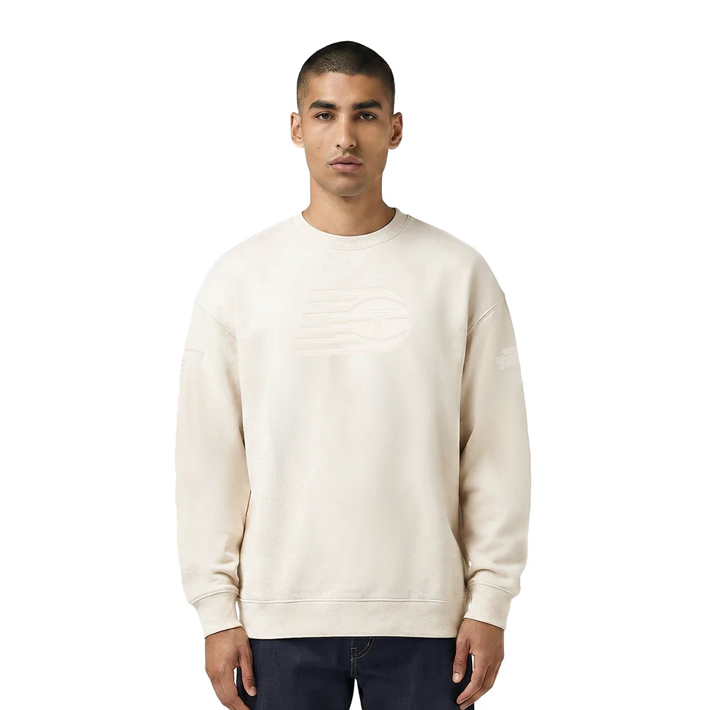 WNBA TORONTO TEMPO NEUTRAL MEN'S DROP SHOULDER FLC CREWNECK (EGGSHELL)