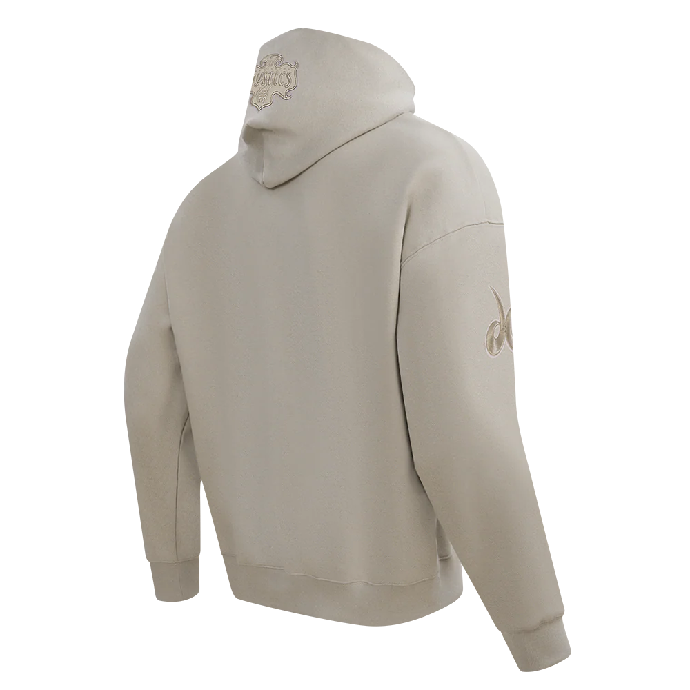 WNBA WASHINGTON MYSTICS NEUTRAL MEN'S DROP SHOULDER FLC PO HOODIE (TAUPE) - Image 6