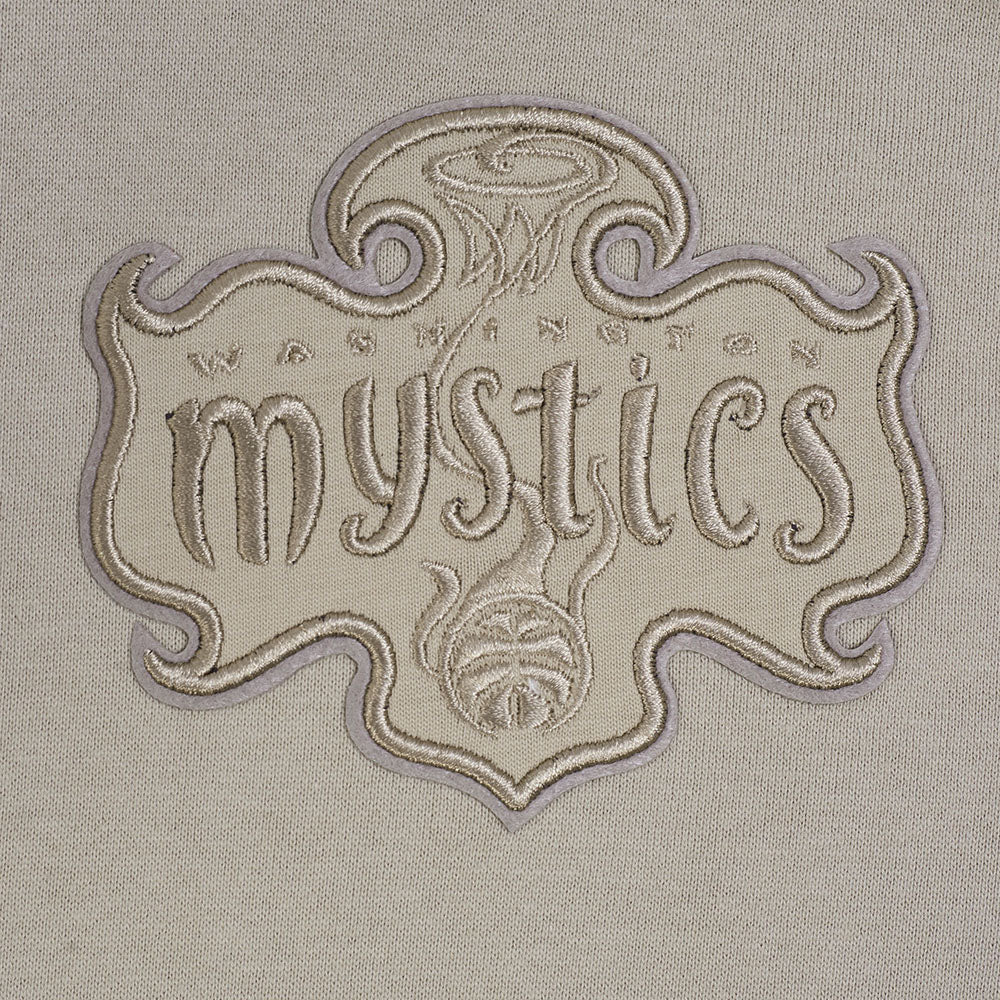 WNBA WASHINGTON MYSTICS NEUTRAL MEN'S DROP SHOULDER FLC PO HOODIE (TAUPE) - Image 9