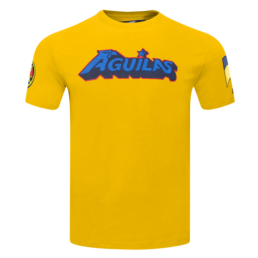 LIGA MX CLUB AMERICA STADIUM MEN'S WORDMARK SINGLE JERSEY TEE (YELLOW)