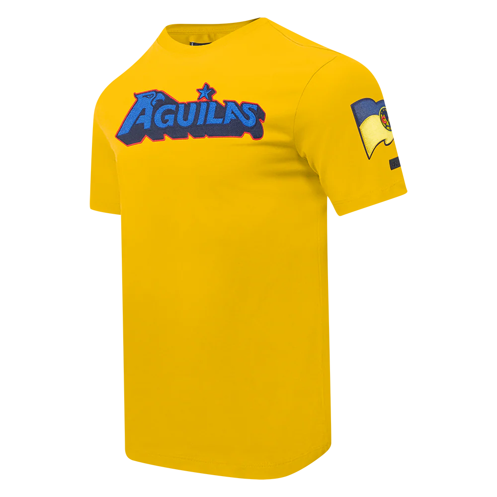 LIGA MX CLUB AMERICA STADIUM MEN'S WORDMARK SINGLE JERSEY TEE (YELLOW) - Image 2