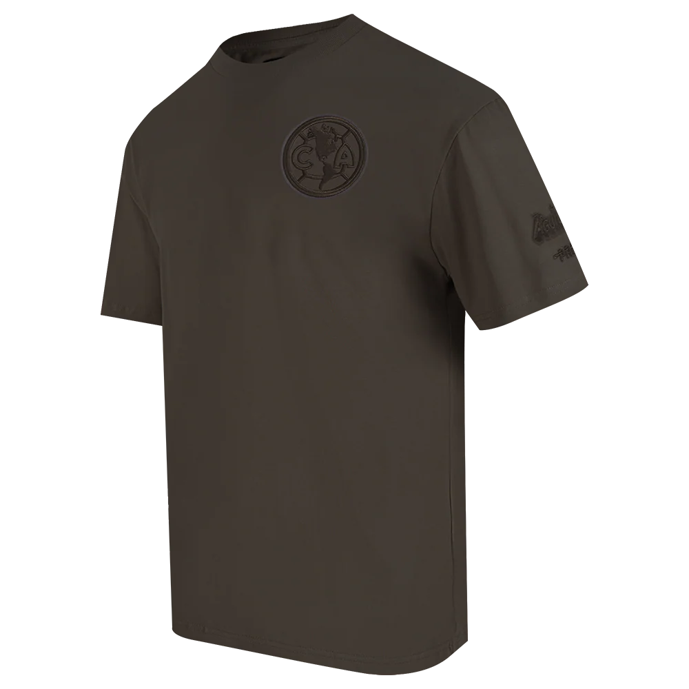 LIGA MX CLUB AMERICA NEUTRAL MEN'S COTTON JERSEY DROP SHOULDER TEE (DARK TAUPE) - Image 2