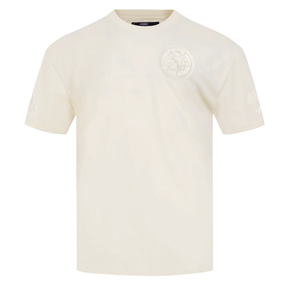LIGA MX CLUB AMERICA NEUTRAL MEN'S COTTON JERSEY DROP SHOULDER TEE (EGGSHELL)