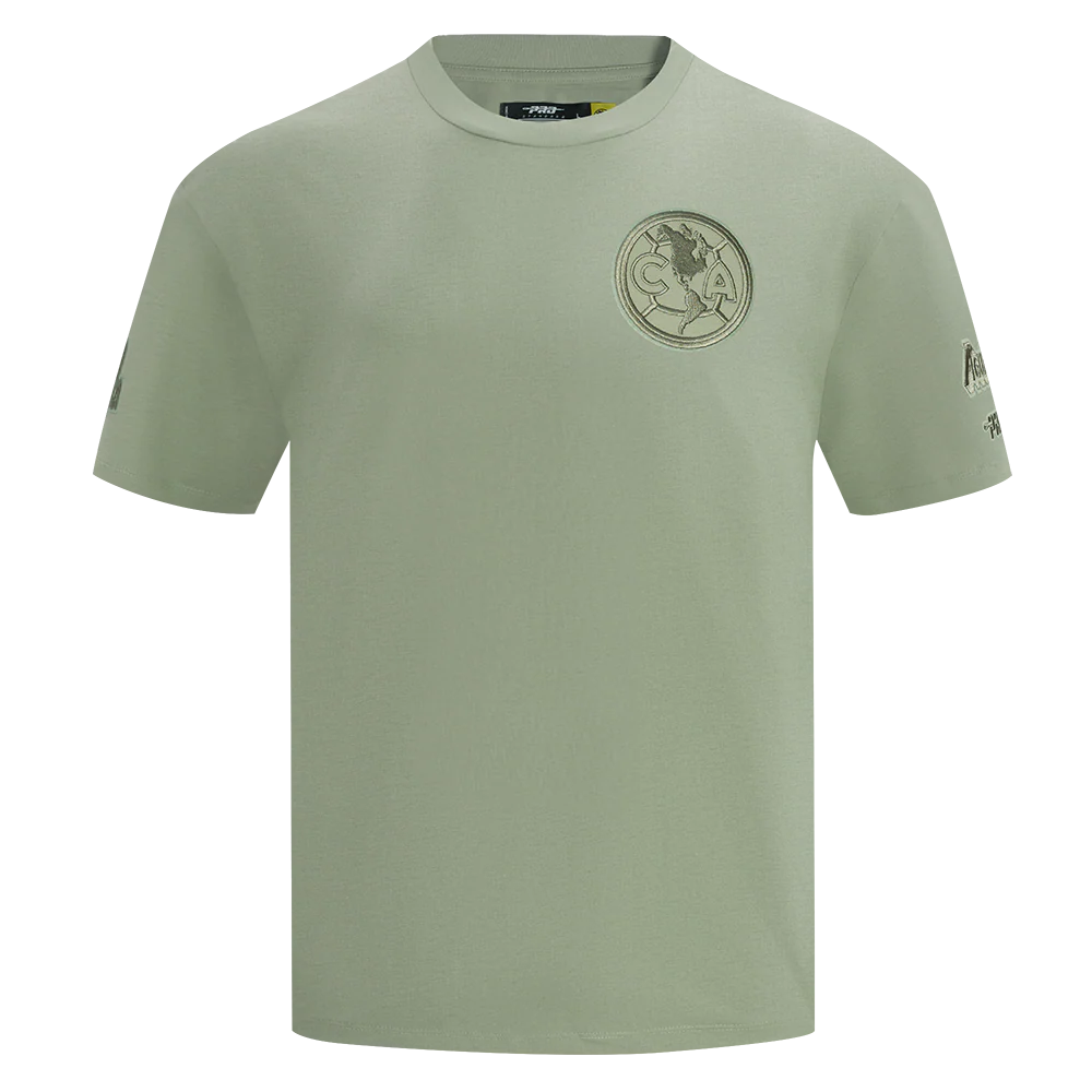 LIGA MX CLUB AMERICA NEUTRAL MEN'S COTTON JERSEY DROP SHOULDER TEE (MOSS)