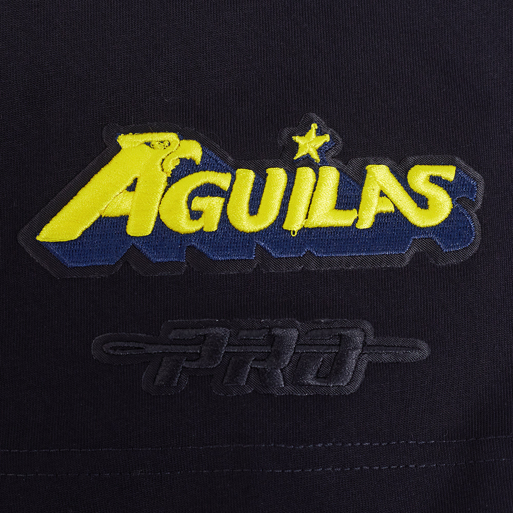 LIGA MX CLUB AMERICA CONTRAST NEUTRALS MEN'S SHORT SLEEVE PULLOVER HOODIE (BLACK) - Image 6