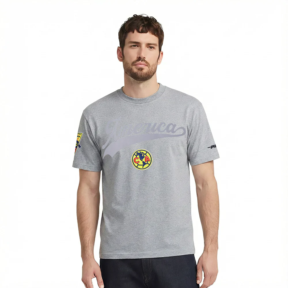 Liga MX CLUB AMERICA LIVING LARGE MEN'S CJ DROP SHOULDER TEE (DARK HEATHER GRAY)