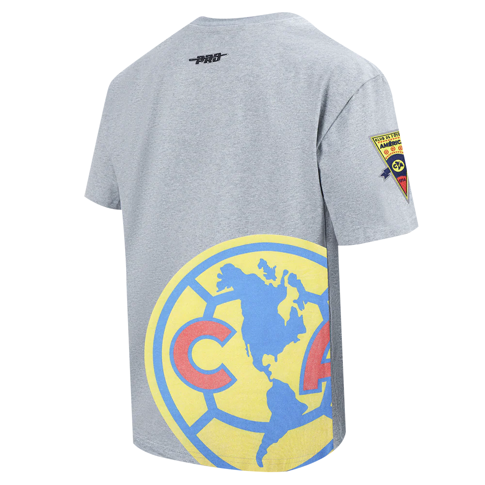 Liga MX CLUB AMERICA LIVING LARGE MEN'S CJ DROP SHOULDER TEE (DARK HEATHER GRAY) - Image 4