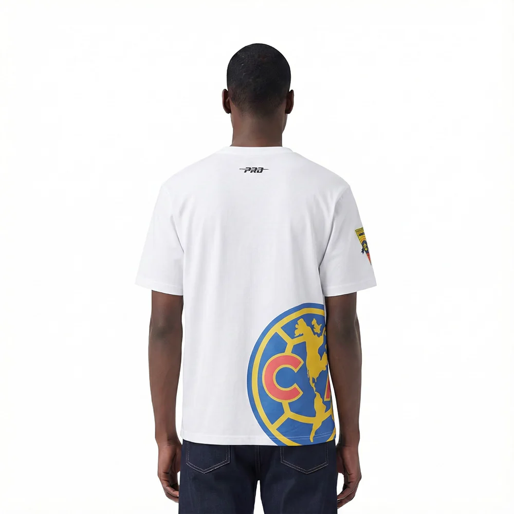Liga MX CLUB AMERICA LIVING LARGE MEN'S CJ DROP SHOULDER TEE (WHITE) - Image 2