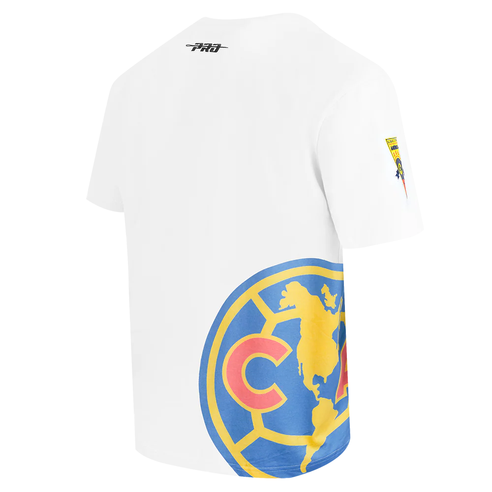 Liga MX CLUB AMERICA LIVING LARGE MEN'S CJ DROP SHOULDER TEE (WHITE) - Image 4