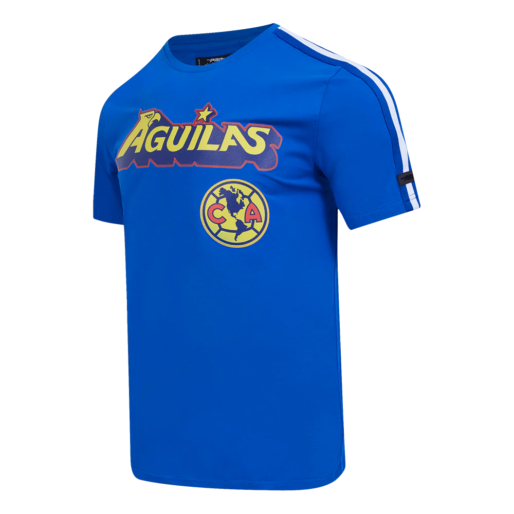 LIGA MX CLUB AMERICA MESH MEN'S SINGLE JERSEY TAPING TEE (ROYAL BLUE) - Image 2