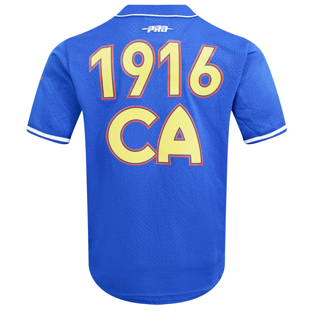 LIGA MX CLUB AMERICA MESH MEN'S MESH BUTTON DOWN SHIRT (ROYAL BLUE) - Image 3