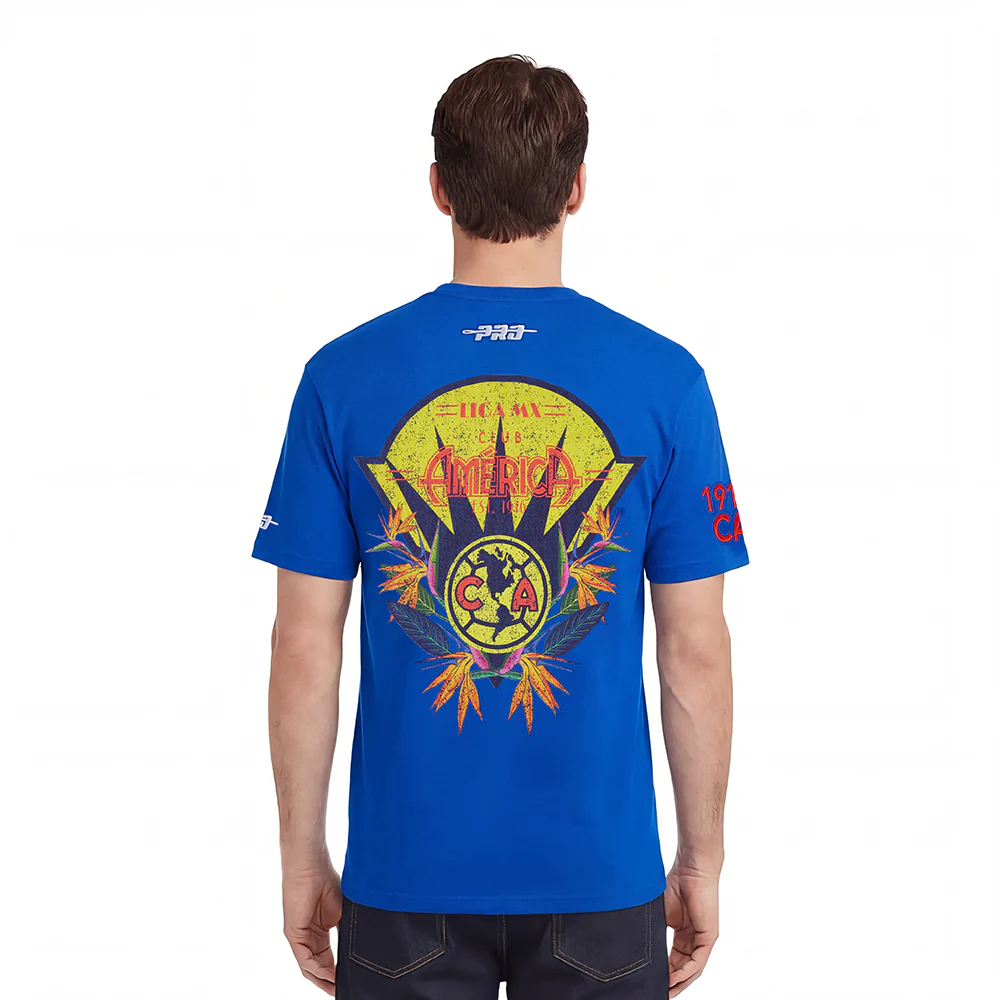 LIGA MX CLUB AMERICA PARADISE MEN'S S/S TEE (ROYAL BLUE) - Image 2