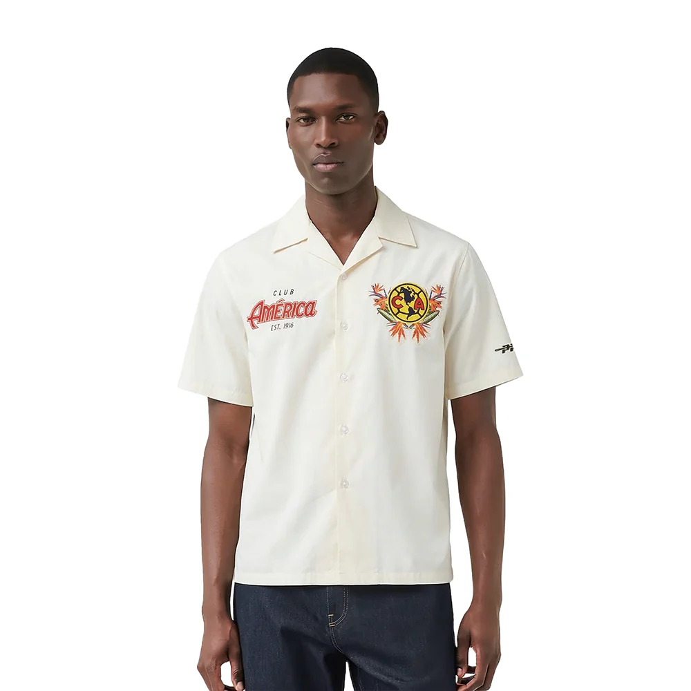 LIGA MX CLUB AMERICA PARADISE MEN'S BUTTON DOWN (EGGSHELL)