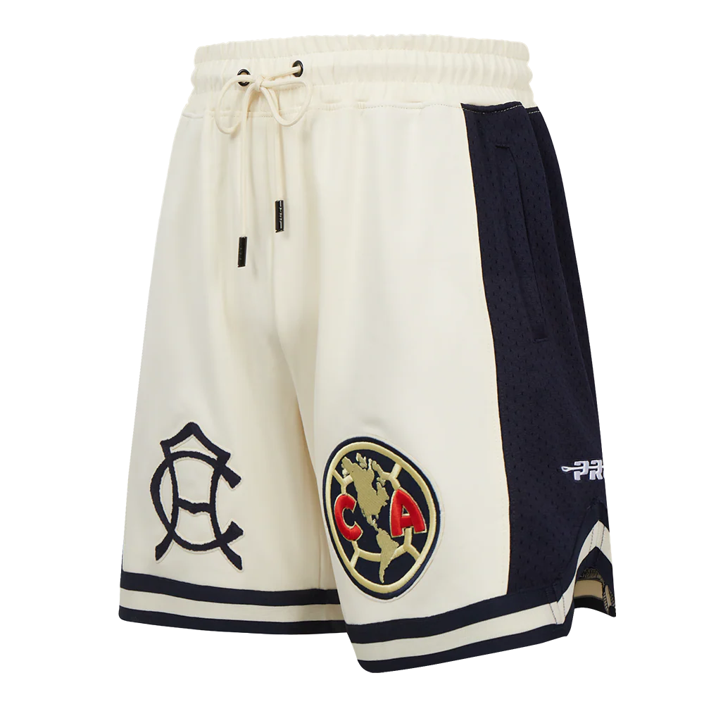 Liga MX CLUB AMERICA PREMIUM MEN'S DK 2.0 SHORT (EGGSHELL/ MIDNIGHT NAVY) - Image 2