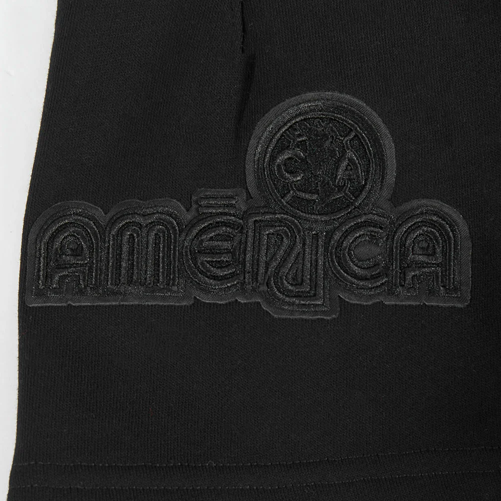 LIGA MX CLUB AMERICA NEUTRAL MEN'S FLEECE SHORT (BLACK) - Image 6