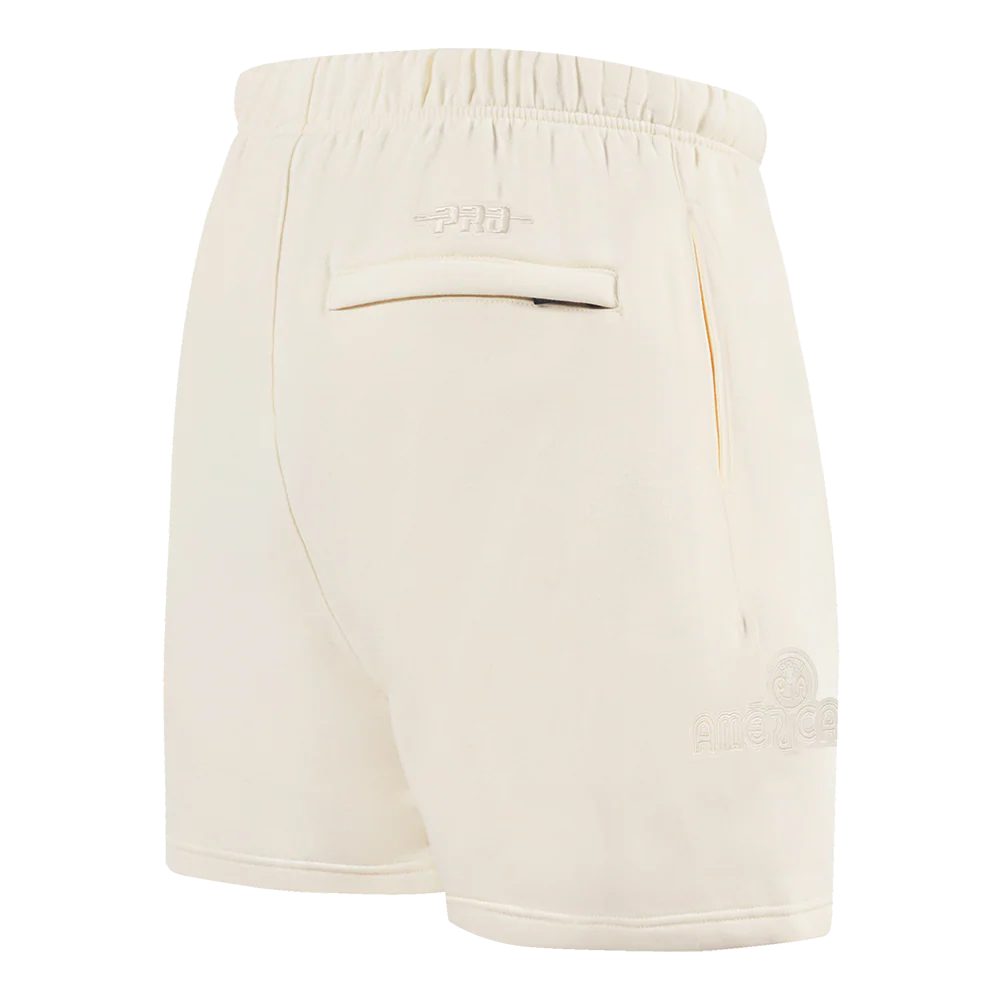 LIGA MX CLUB AMERICA NEUTRAL MEN'S FLEECE SHORT (EGGSHELL) - Image 3