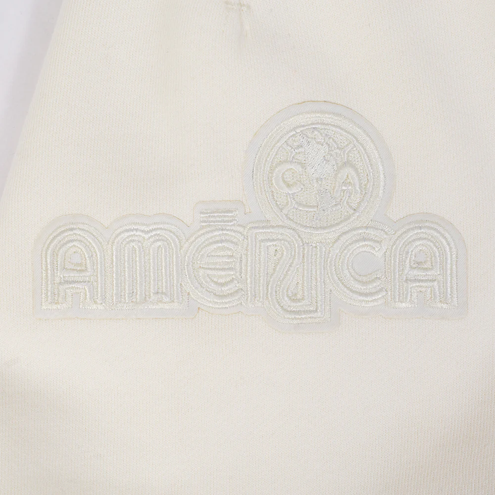 LIGA MX CLUB AMERICA NEUTRAL MEN'S FLEECE SHORT (EGGSHELL) - Image 6